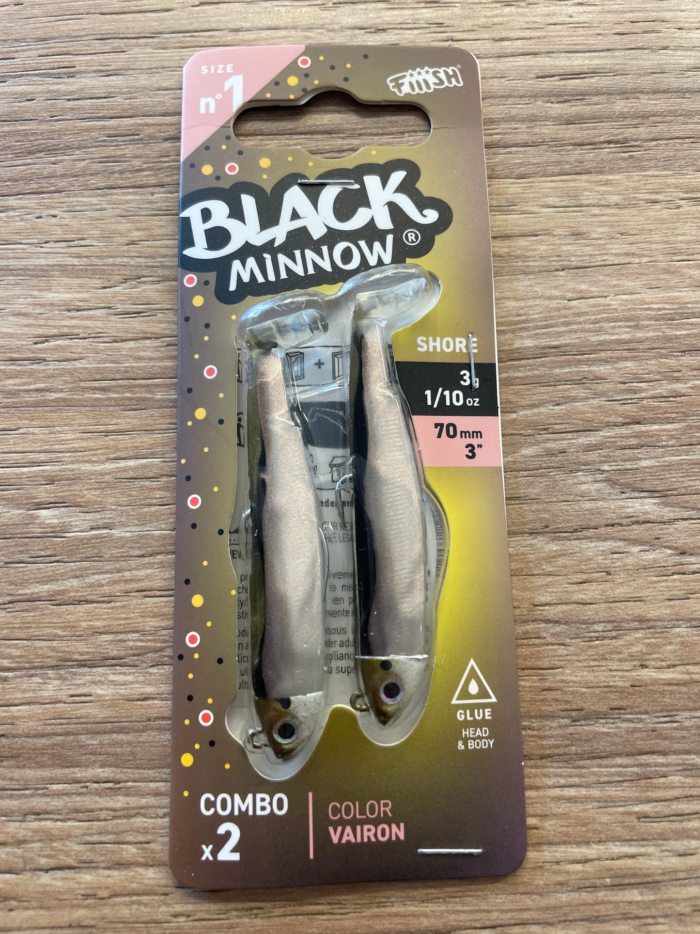 Fiiish Black Minnow Vairon Combo x2