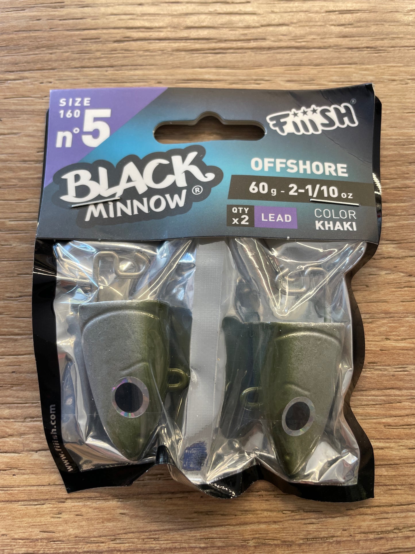 Fiiish Lead Black Minnow Size 5
