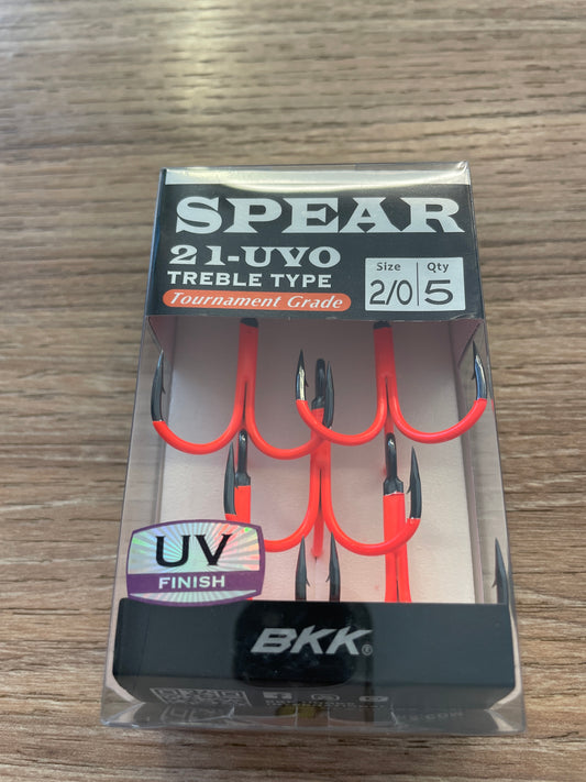 BKK Spear 21-UVO Treble Hook Tournament Grade Ancorine UV