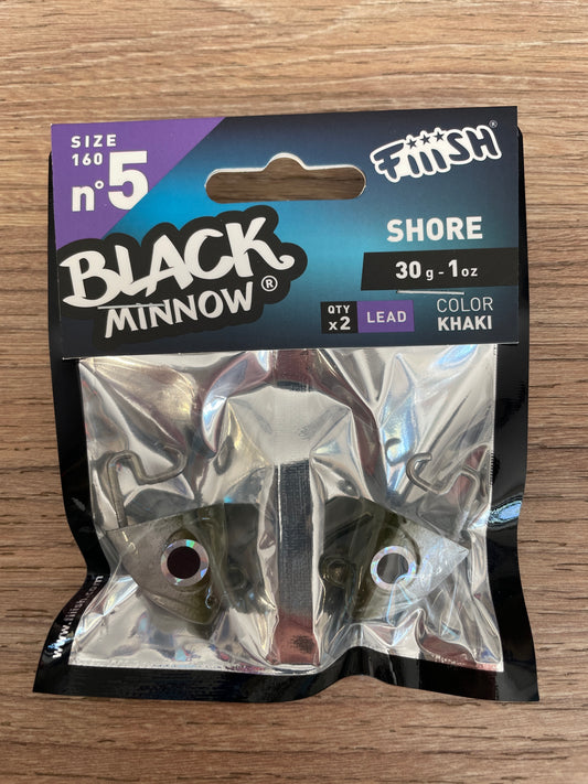 Fiiish Lead Black Minnow Size 5