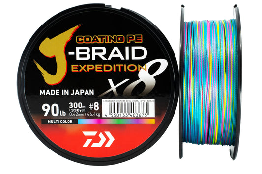 Daiwa J-Braid Expedition X8 300Mt Multicolor