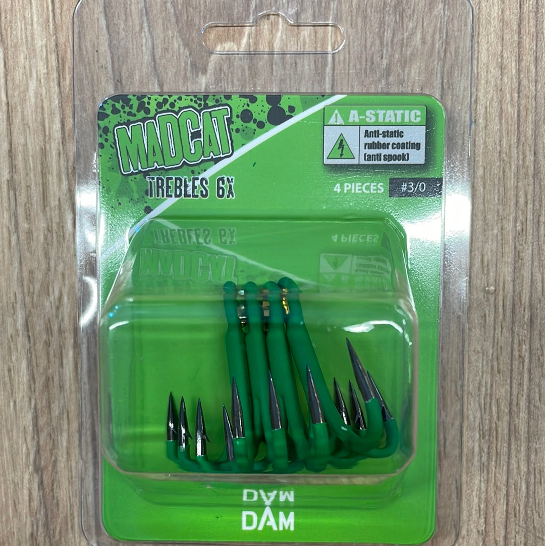 Madcat A-Static Trebles 6X Hook