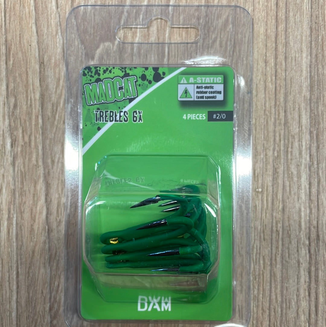 Madcat A-Static Trebles 6X Hook