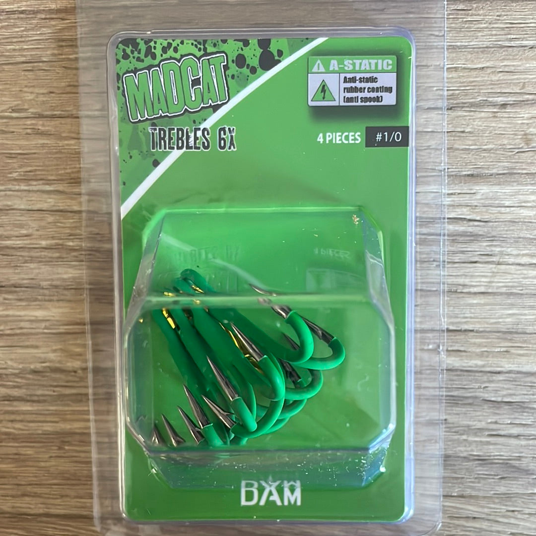 Madcat A-Static Trebles 6X Hook