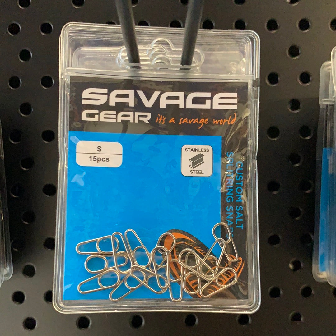 Savage Gear Custom Salt Splitring Snaps Moschettoni Rapidi