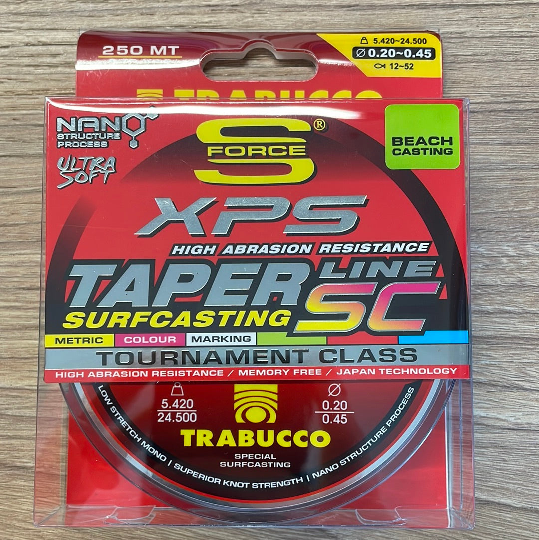 Trabucco S Force XPS Taper Line Surfcasting SC Filo Conico 250M