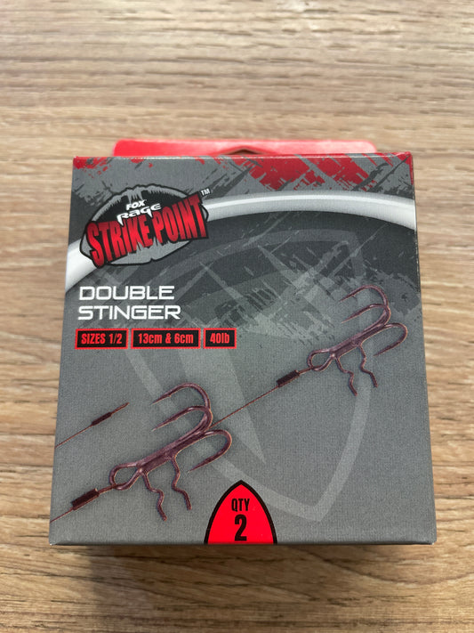 Fox Rage Double Stinger Size 1/2 13CM & 6CM 40Lb