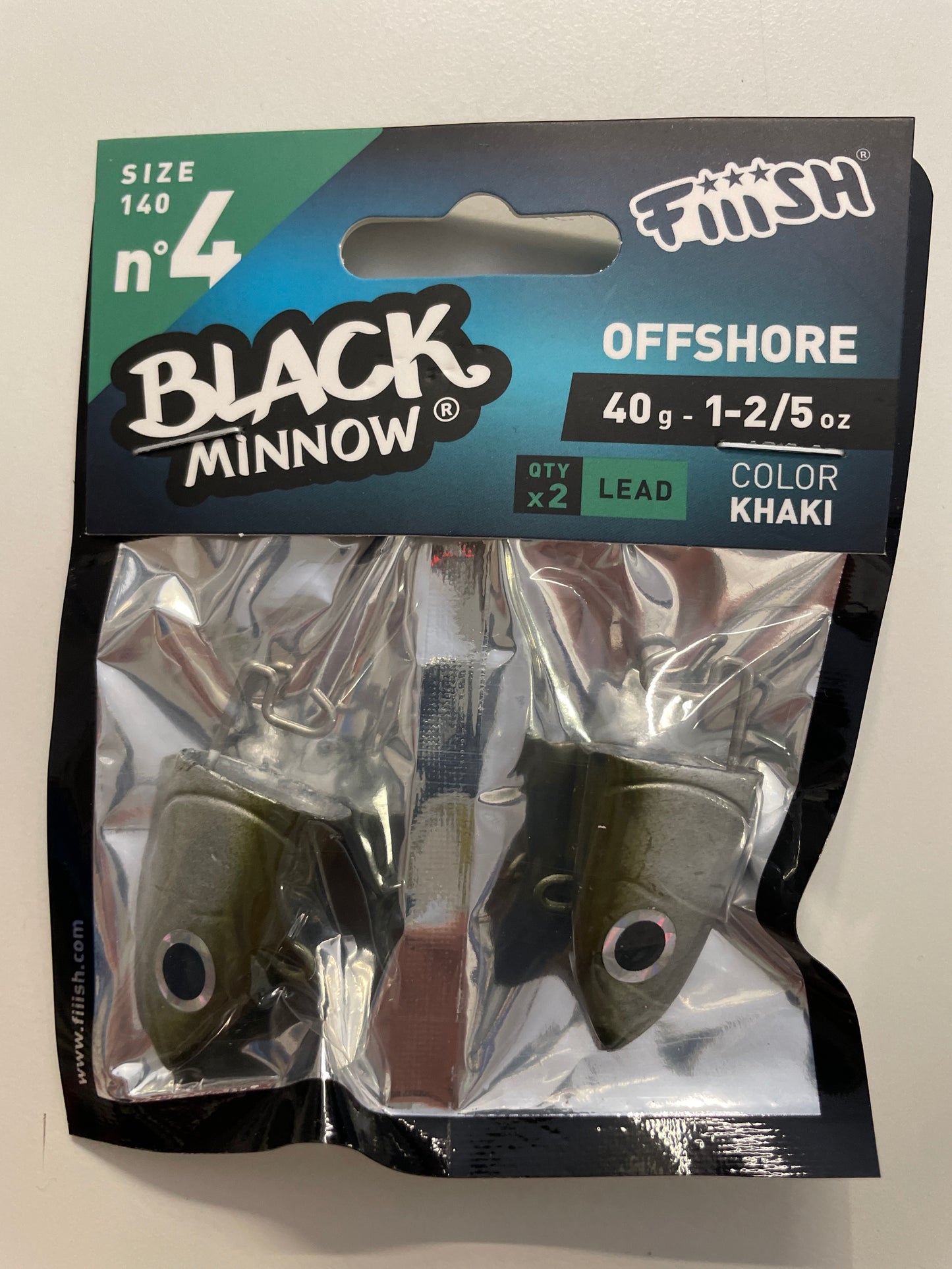 Fiiish Lead Black Minnow Size 4