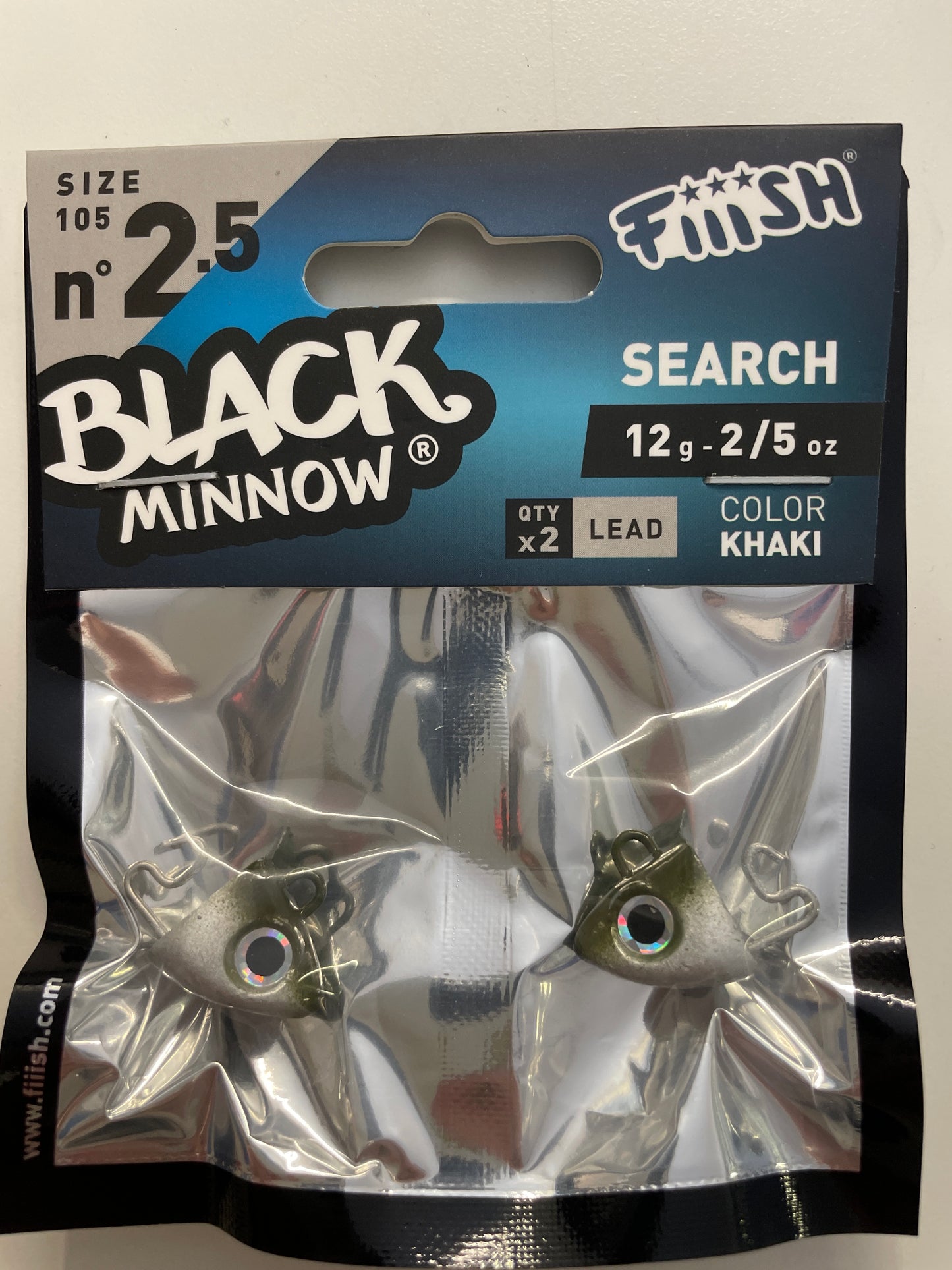 Fiiish Lead Search Black Minnow Size 2.5