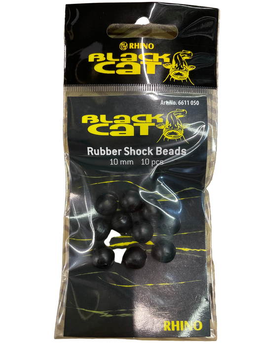 Black Cat Rubber Shock Beads 10MM