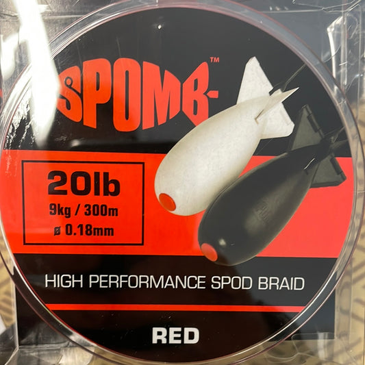 Spomb Braid 300M 0.18MM RED Trecciato da Spod