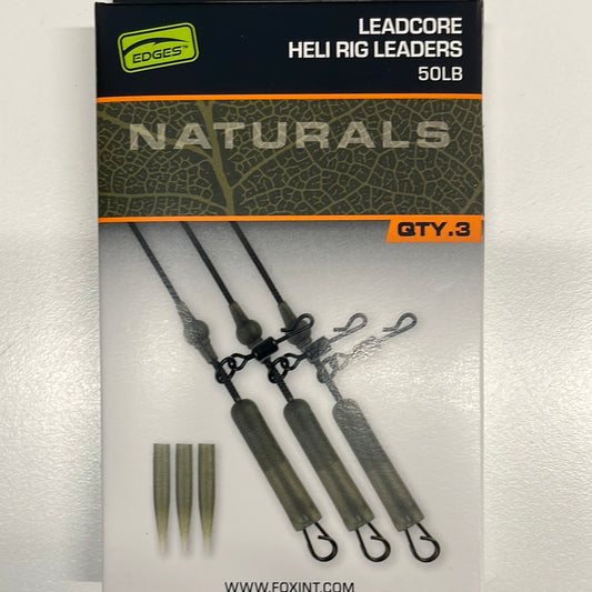 Fox Naturals Leadcore Heli Rig Leaders 50LB