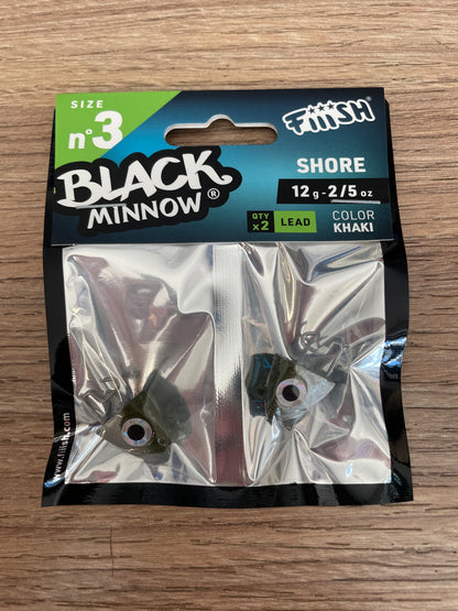 Fiiish Lead Black Minnow Size 3