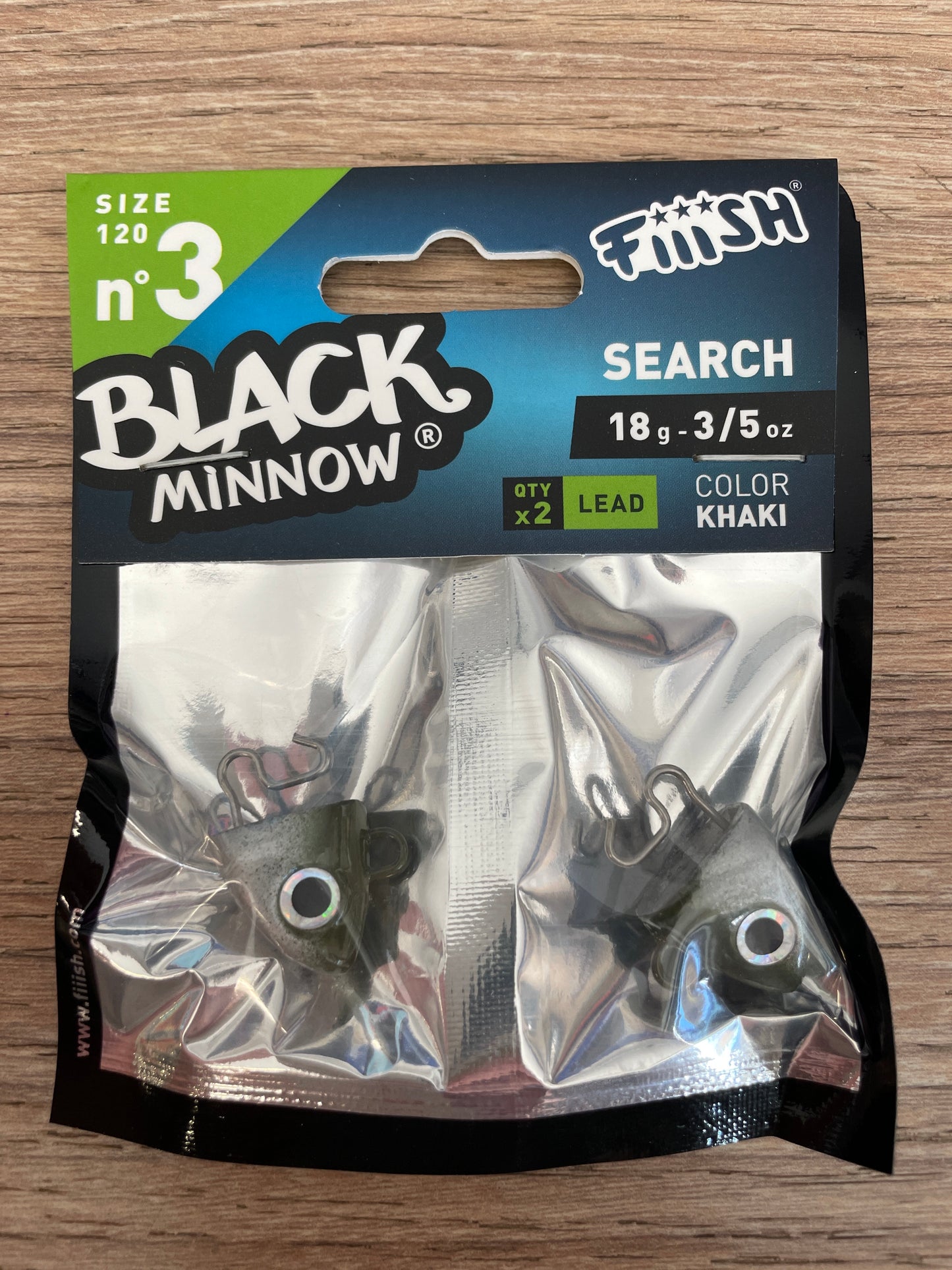 Fiiish Lead Black Minnow Size 3