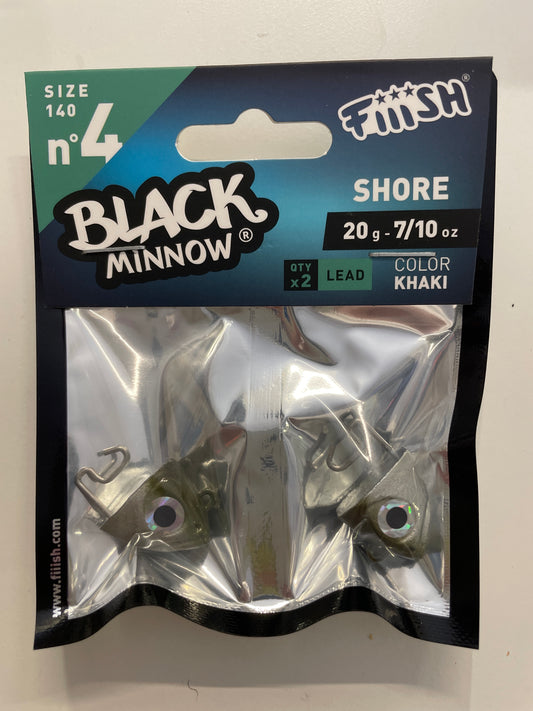 Fiiish Lead Black Minnow Size 4