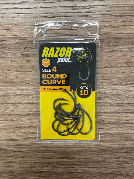 CarpSpirit Razor Point Round Curve Barbless Amo Senza Ardiglione Da Carpfishing