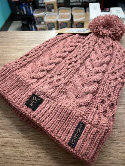 Fox Cable Knit Bobble Hat Cappello Invernale 2026