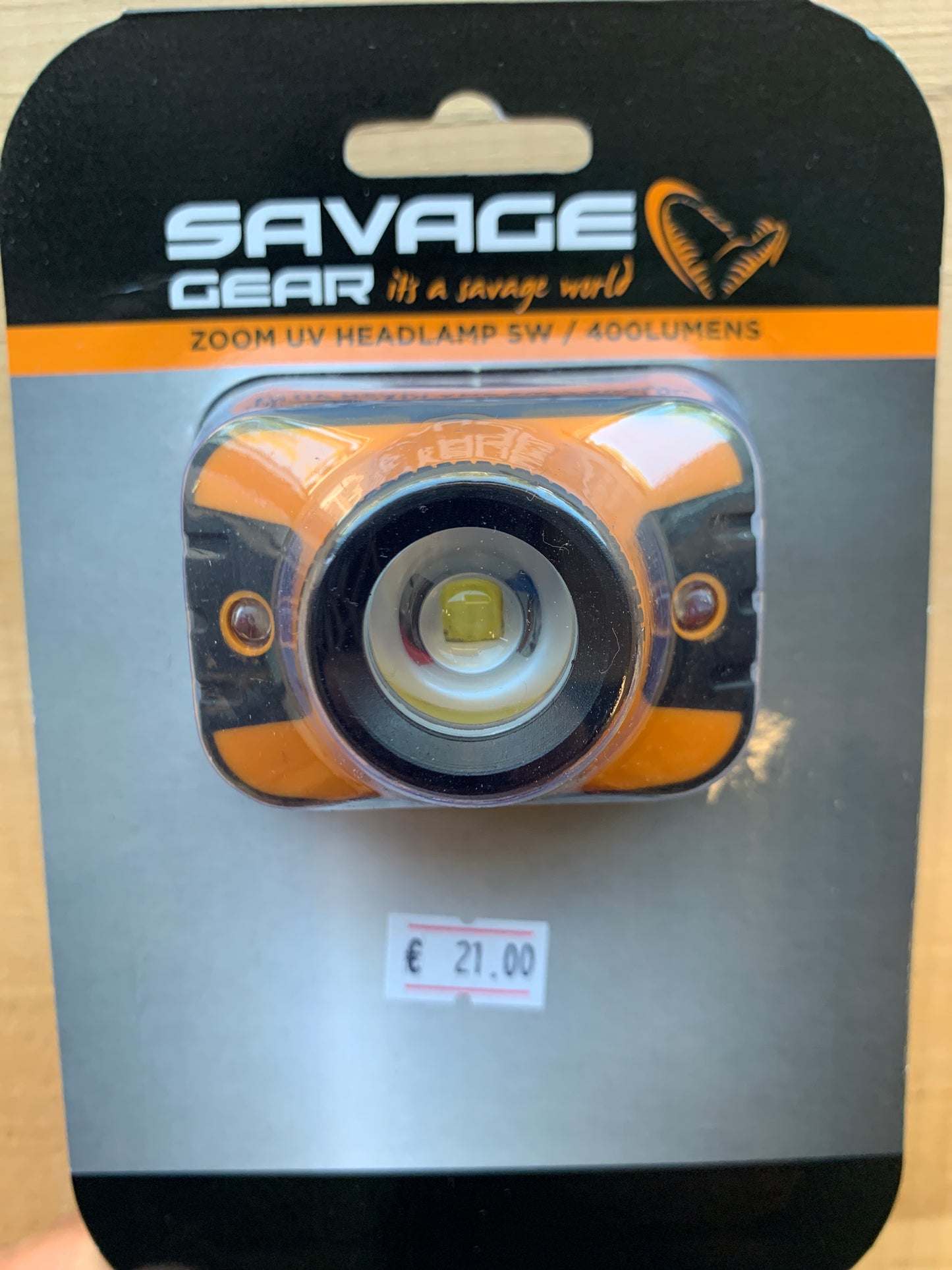 Torcia frontale Savage Gear Zoom Uv